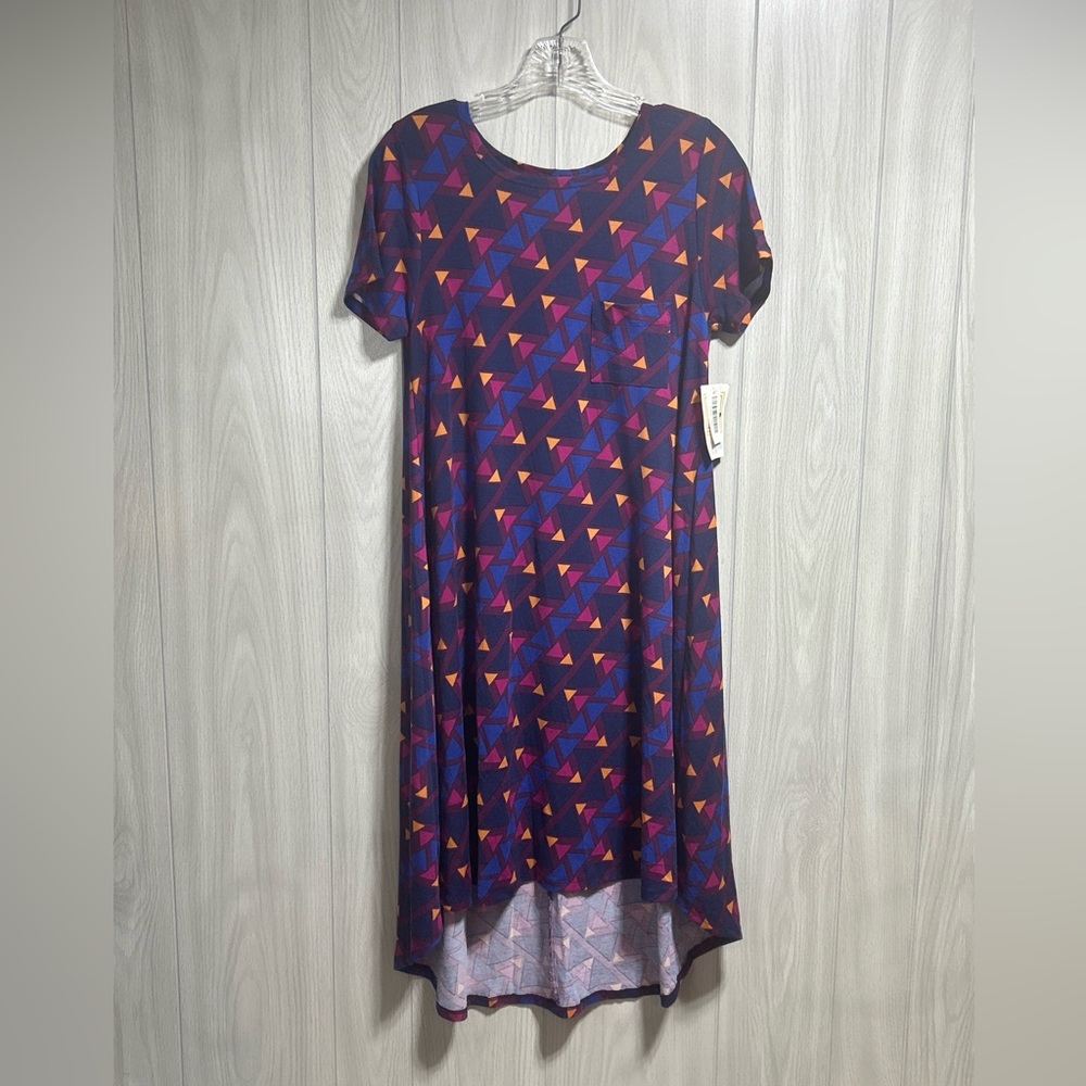 LuLaRoe NWT High Low Multicolored Carly Dress Size XS